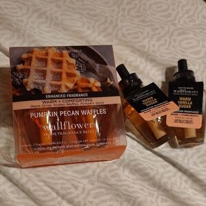 Bath & Body Works Pumpkin Pecan Waffles & Warm Vanilla Sugar Fragrance Refills